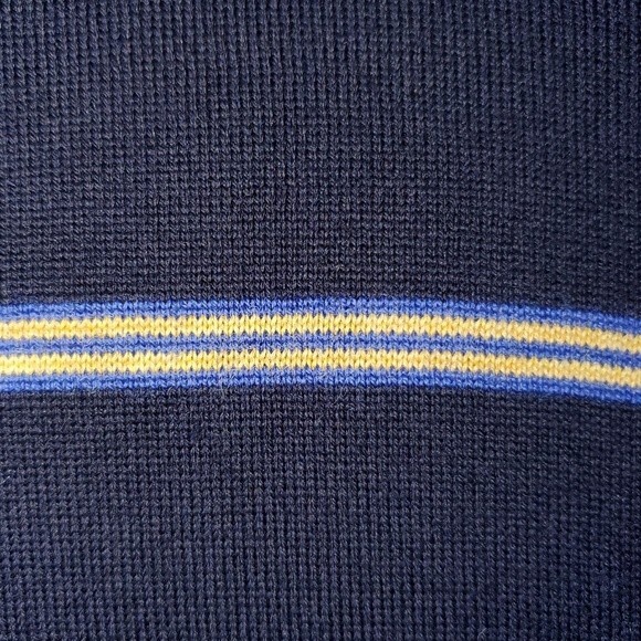 Vintage Brooks Brothers Italian Merino Wool Crew Neck Pullover Stripe Sweater Lg - Picture 5 of 7